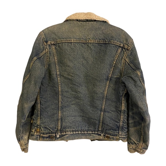 Vintage Levi’s 70s denim distressed Sherpa trucker jacket - Picture 7 of 14
